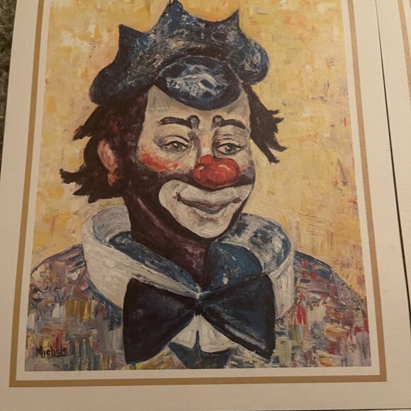 Set of 4 Clown reproduction prints 8x10 by Michele ready for framing - Picture 5 of 12